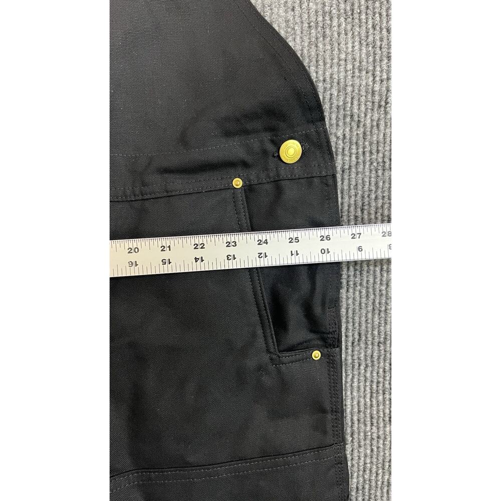 Carhartt Firm Duck Insulated Bib Overalls Mens 2XL Tall Black Work Wear Canvas - Picture 8 of 11